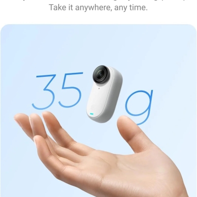 Mini Cámara de acción sumergible Insta 360 GO3 con 64GB kit completo con selfie stick
