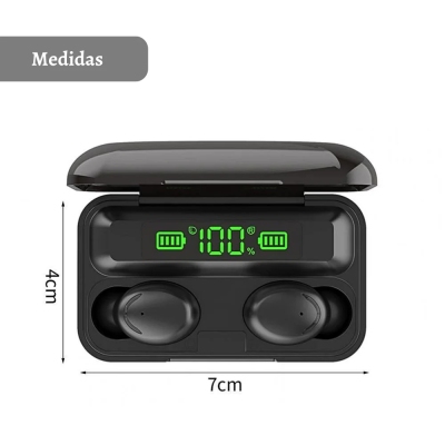Audifono bluetooth tws f95 auriculares inalámbricos 2 en 1 mini power bank
