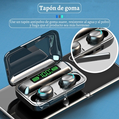 Audifono bluetooth tws f95 auriculares inalámbricos 2 en 1 mini power bank