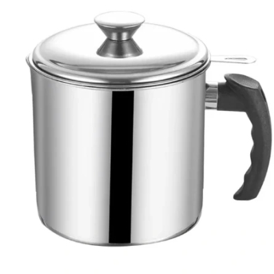 Bote colador de aceite de acero inoxidable para filtrar residuos 1.2L Profile Picture